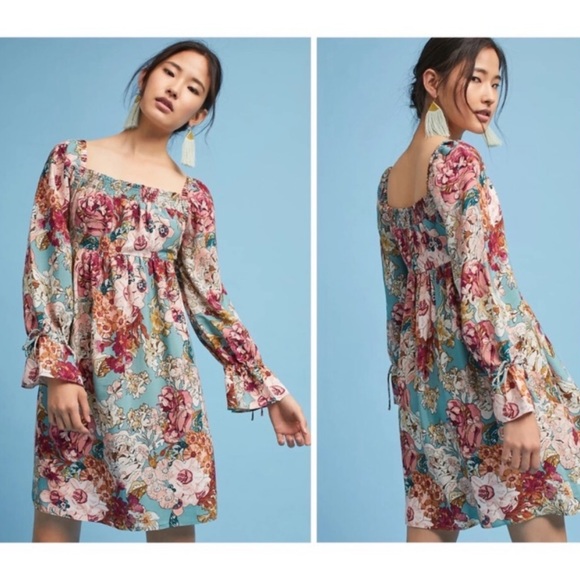 Anthropologie MAEVE Milou romantic off shoulder floral dress, S. - Picture 3 of 9